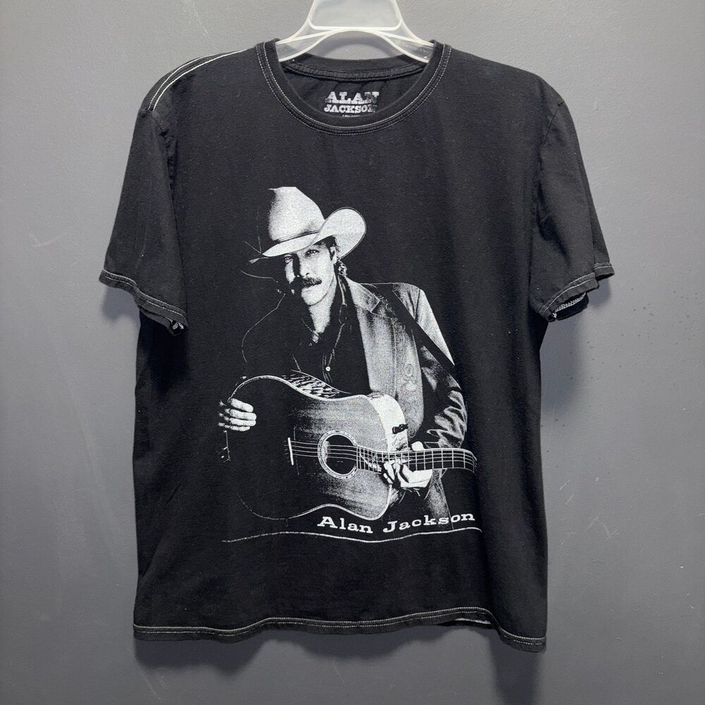 Alan Jackson Black Short Sleeve T-shirt Unisex size Small